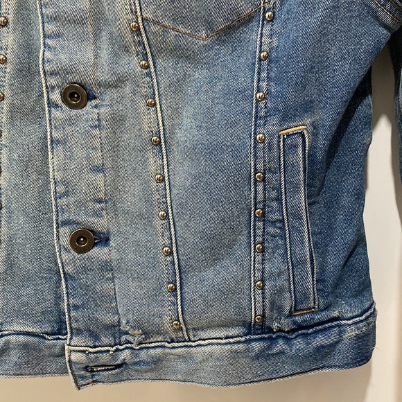 Faux Fur Collar Denim Jacket For Kids - Picture 4 of 14